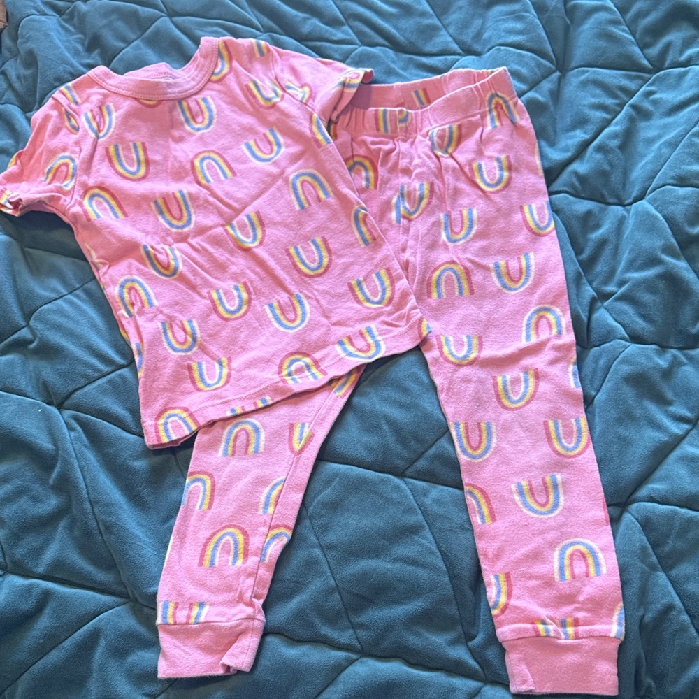Wonder Nation Pink Rainbow Pajama Set